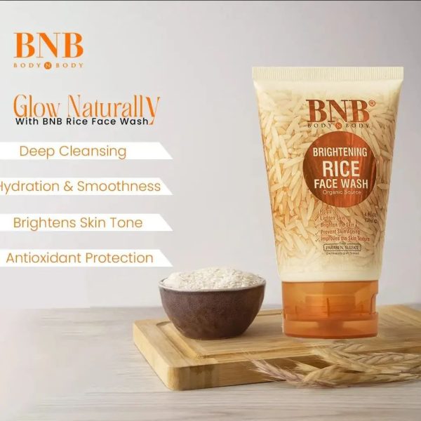 BnB Rice Brightening Glow Kit | Face Wash, Scrub & Mask