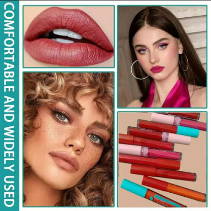 Pack of 6 High-Pigment Matte Lip Glosses | Long-Lasting &amp; Hydrating