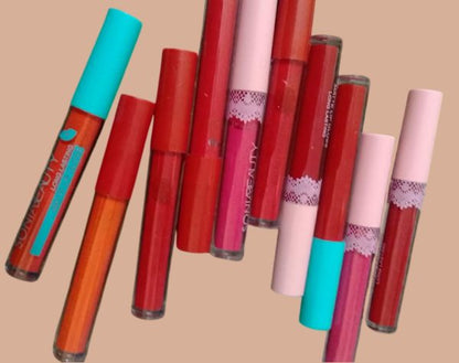 Pack of 6 High-Pigment Matte Lip Glosses | Long-Lasting &amp; Hydrating